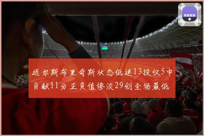 迈尔斯布里奇斯状态低迷13投仅5中贡献11分正负值惨淡29创全场最低纪录